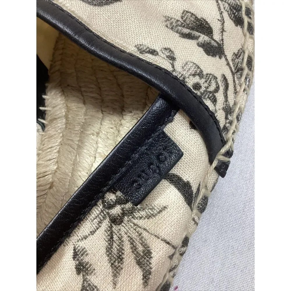 Gucci Canvas Butterfly Flora Espadrilles Flats Women's Size‎ 38 US 8 SKU #3057